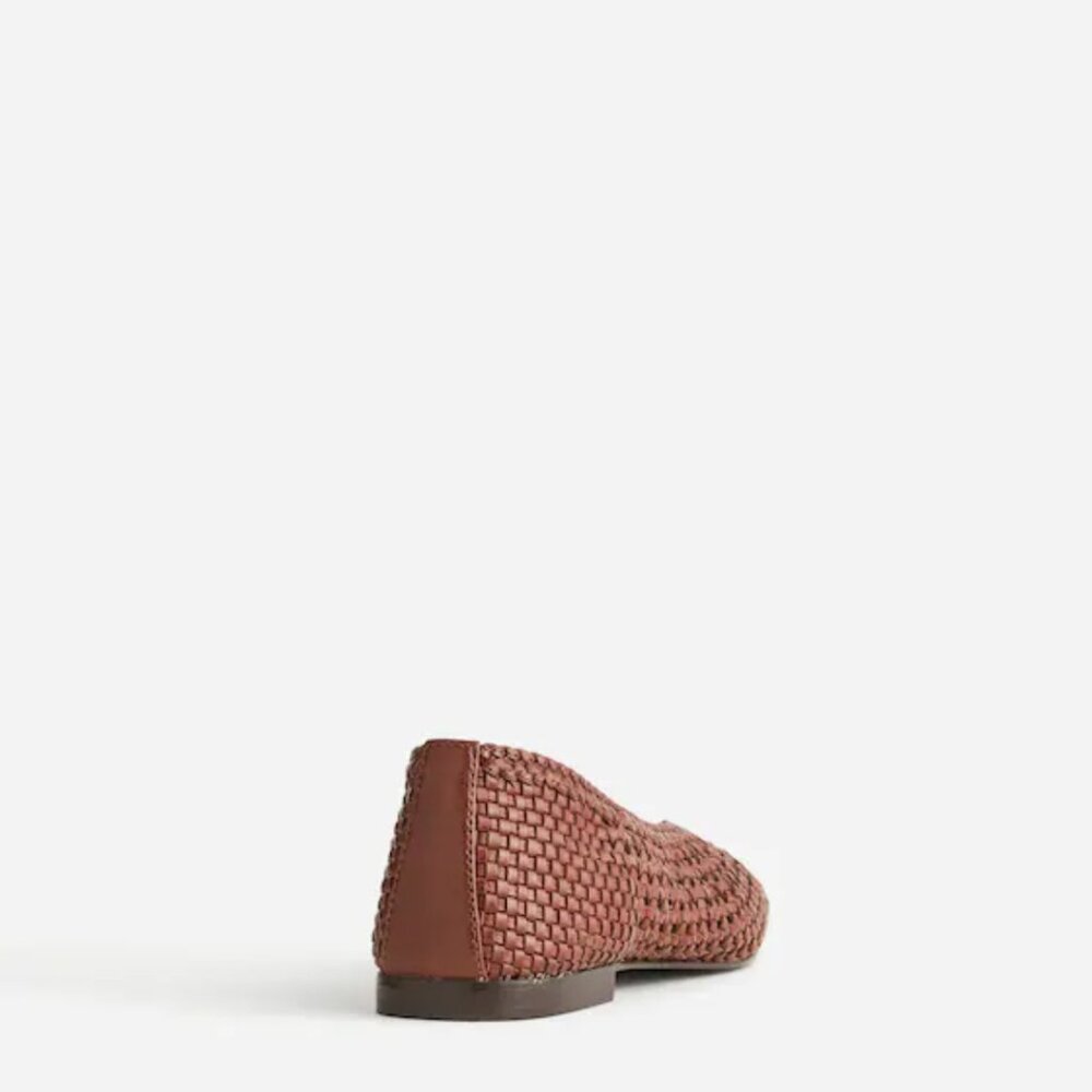 Madewell Mylie Ballet Flat in Handwoven Leather Cherry Wood - Picture 3 of 3